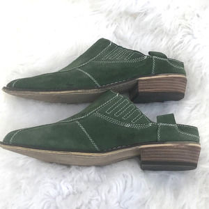 Sundance Catalog Fiel Beatrice Slides Olive -Sz 10